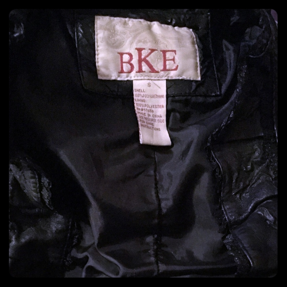 BKE faux leather jacket size small